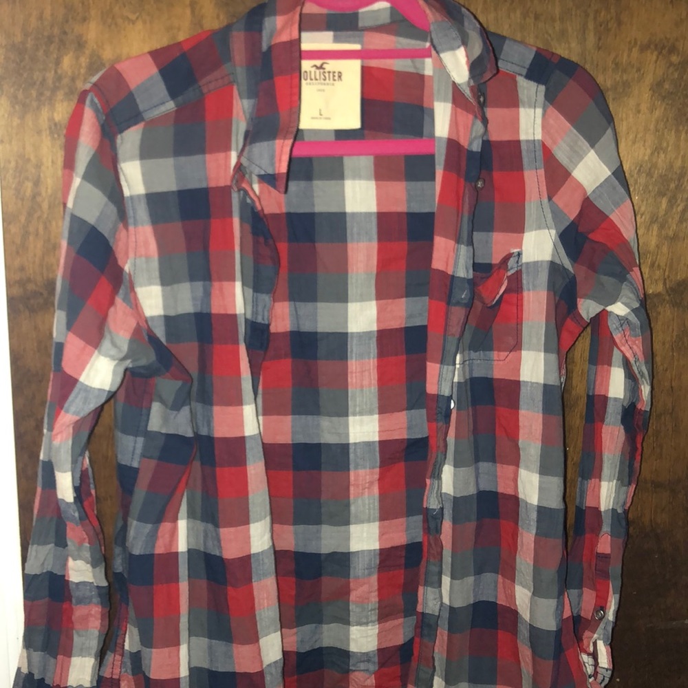 Red white and blue flannel
